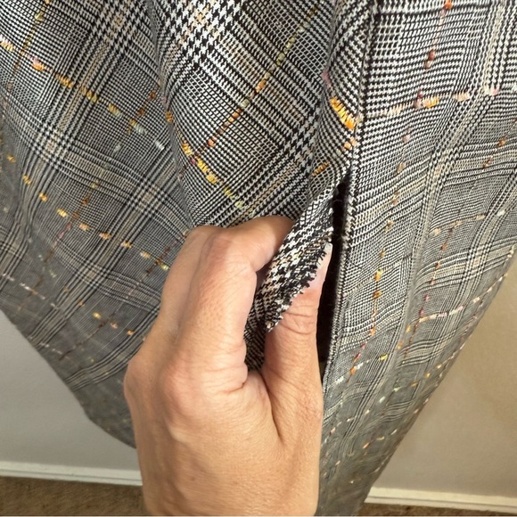 Anthropologie Maeve Reese Plaid Midi Black Dress Sleeveless Academia Size 14 - Picture 7 of 16